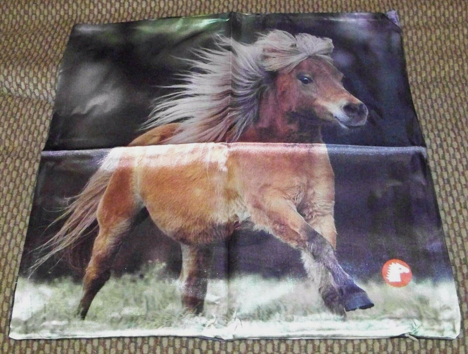 Set of 2 Pony Club Horse Pillow Case Cover Sham Dbl Side Brown White Stabenfeldt - Fresh Stock Dated February 2026