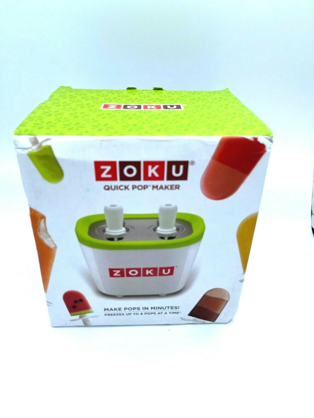 ZOKU Duo Double Two Quick Pop Maker White & Green Accessories Book Manual NEW - Fresh Stock Dated February 2026