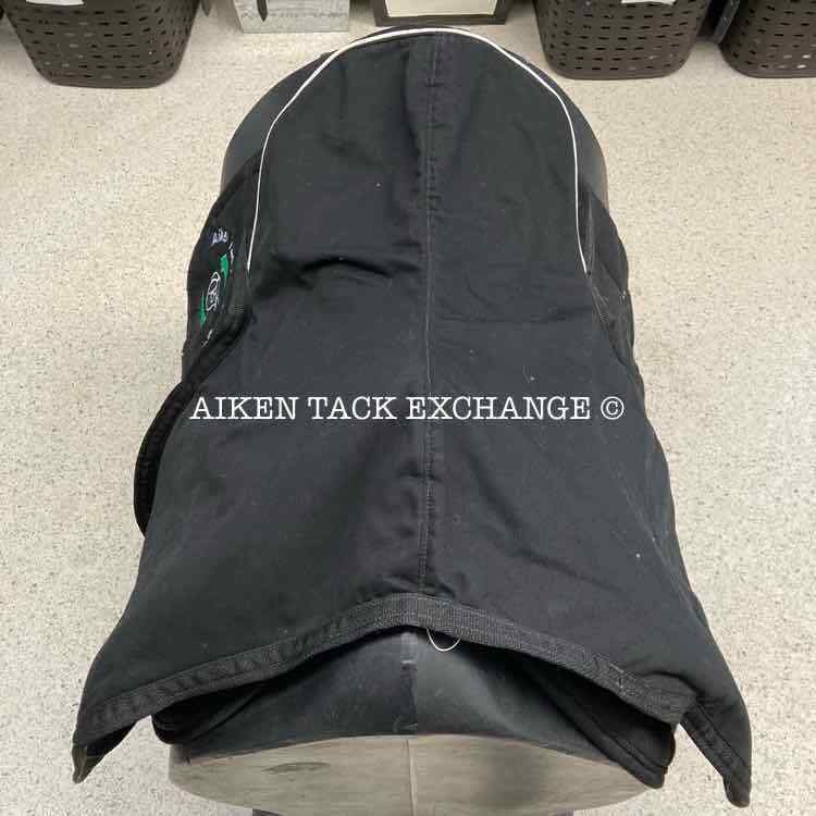 Trilogy Dressage Saddle Cover, Fleece Lined, Black/White Print - Fresh Stock Dated February 2026