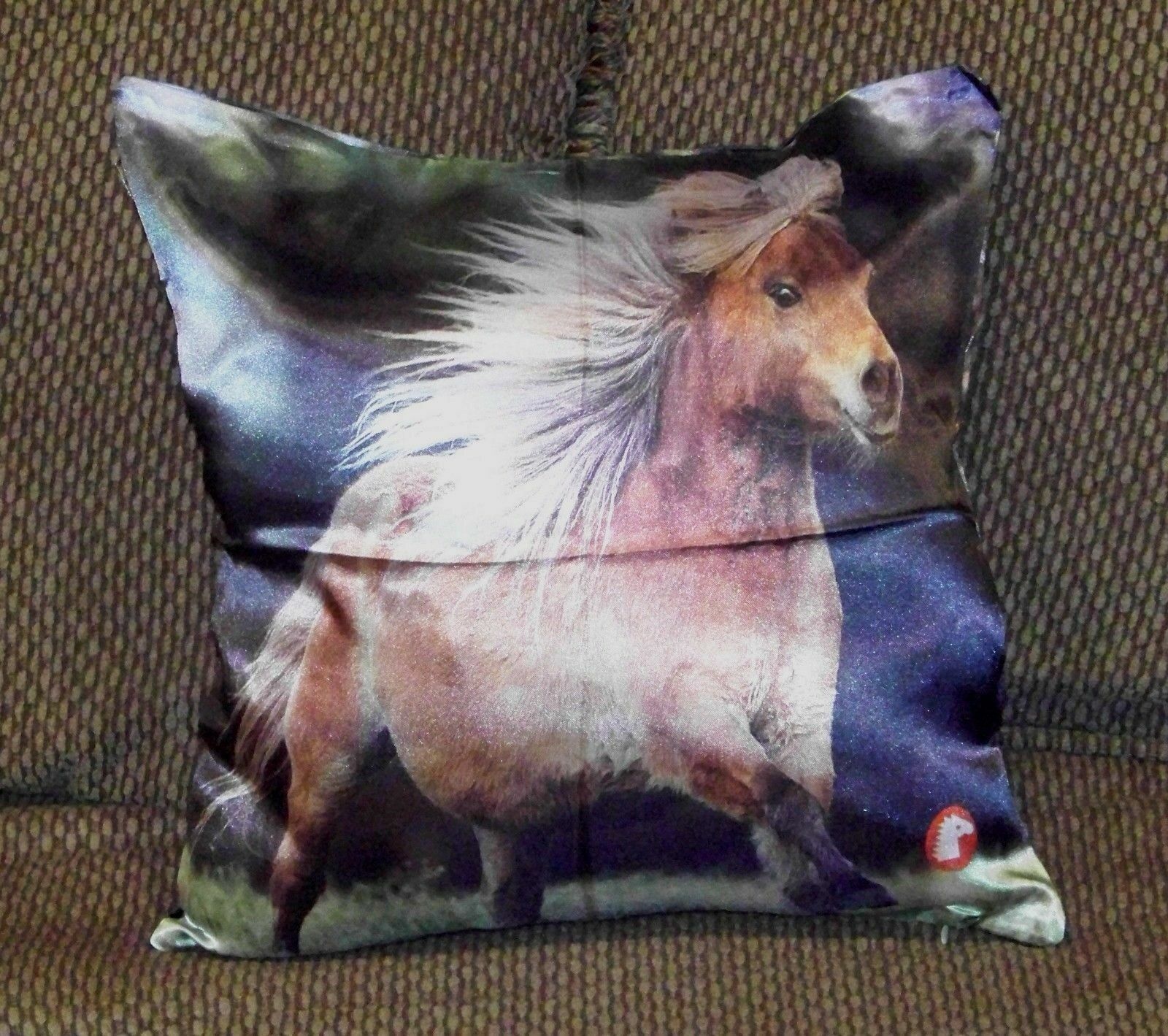 Set of 2 Pony Club Horse Pillow Case Cover Sham Dbl Side Brown White Stabenfeldt - Fresh Stock Dated February 2026