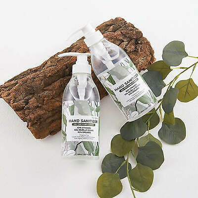 Huangjisoo Organic Antibacterial 62% Ethanol Hand Sanitizer Gel 500ml/16.9 Fl Oz - Fresh Stock Dated February 2026