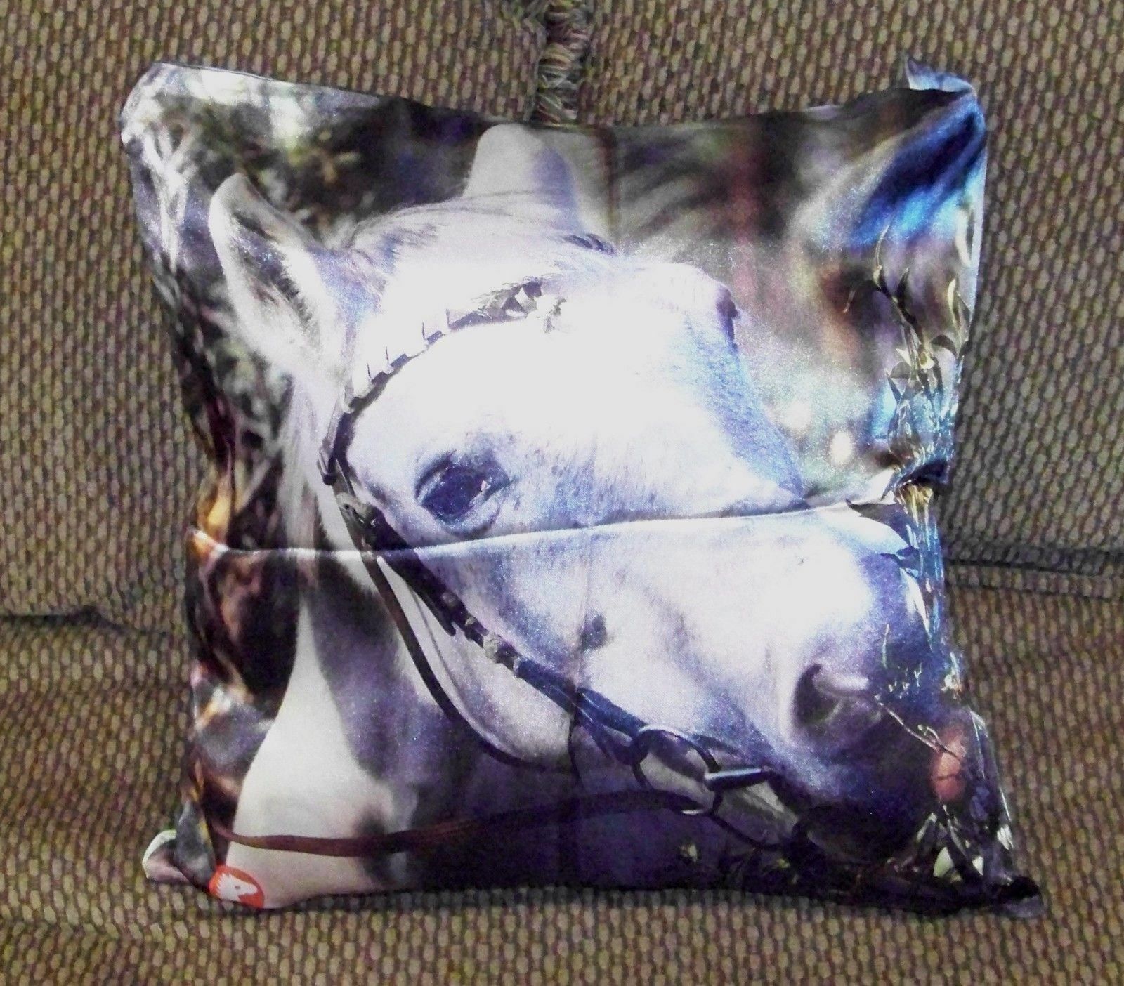 Set of 2 Pony Club Horse Pillow Case Cover Sham Dbl Side Brown White Stabenfeldt - Fresh Stock Dated February 2026