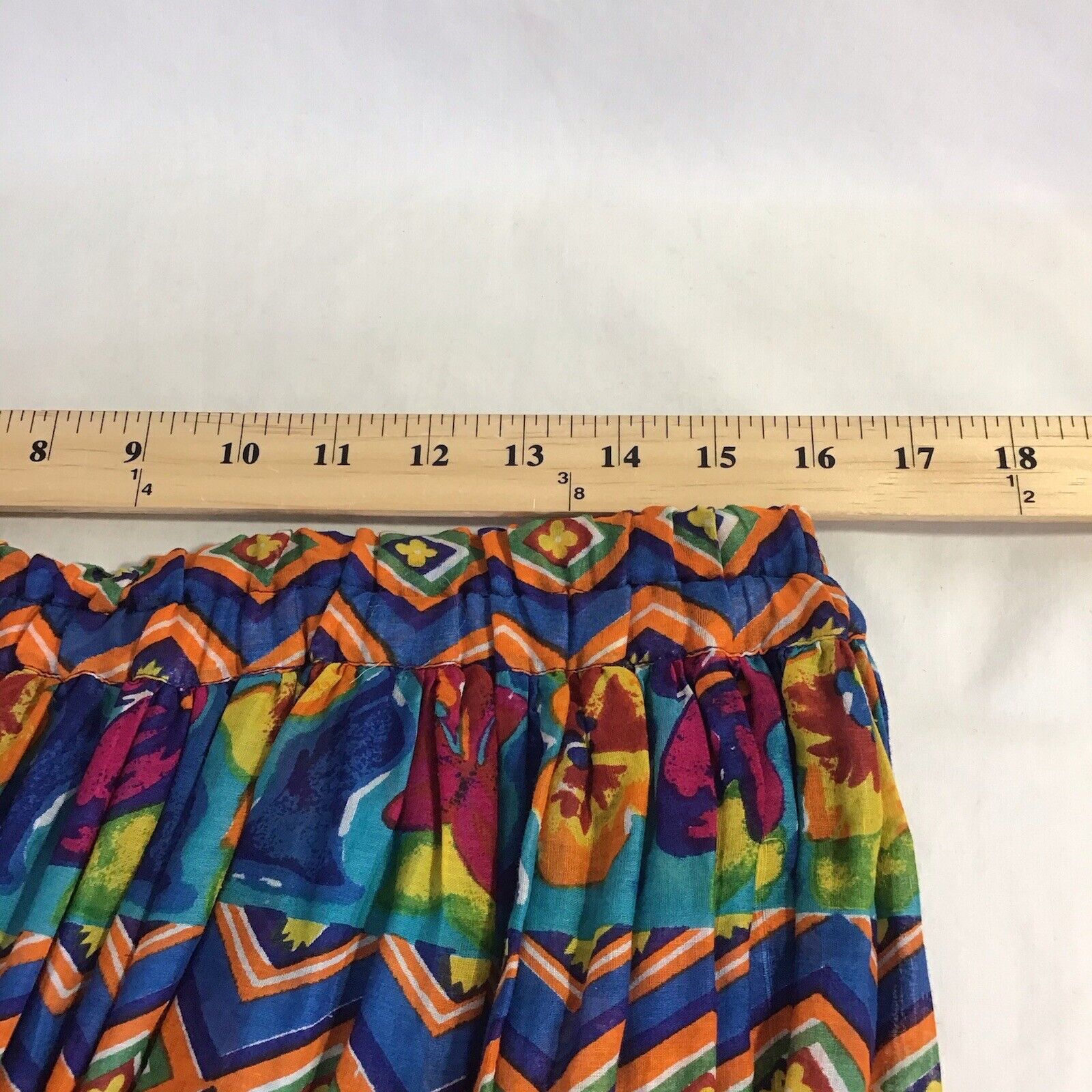 Vintage Blue Cabana Long Skirt Multi Color All Over Print Women's Small - Fresh Stock Dated March 2026