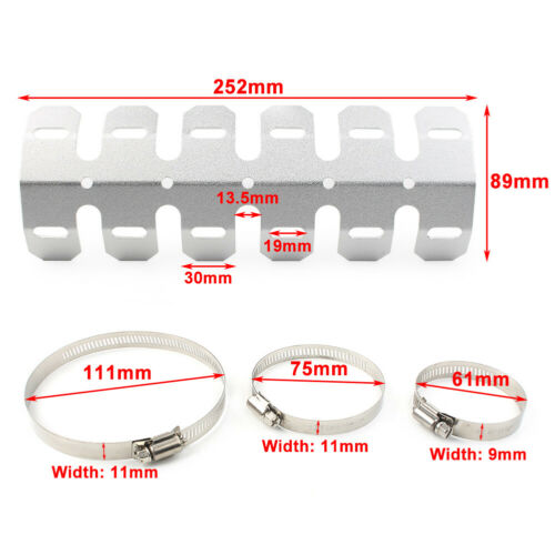 Motorcycle Universal Exhaust Muffler Pipe Heat Shield Cover Heel Guard Dirt Bike - Fresh Stock Dated February 2026