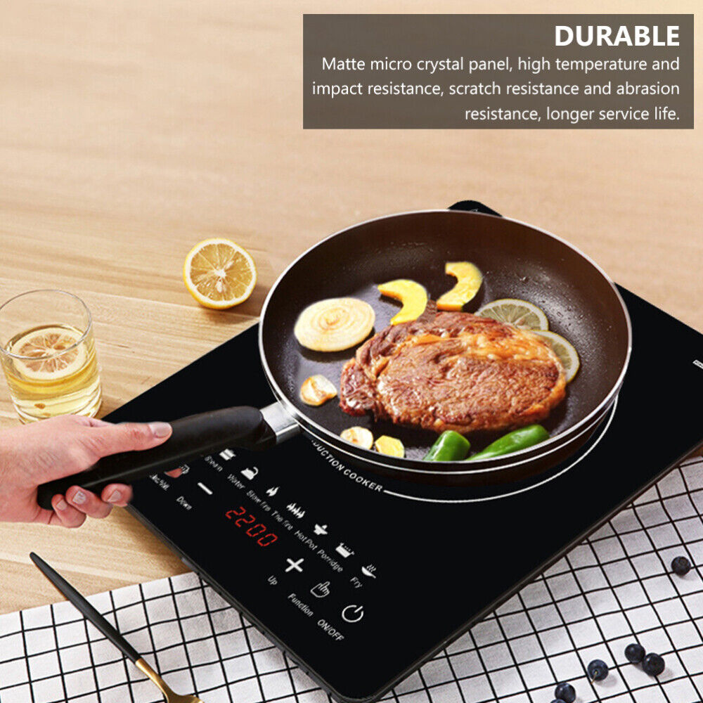 2200W Portable Induction Cooktop Countertop Cooker Burner Stove Time Saving - Fresh Stock Dated February 2026