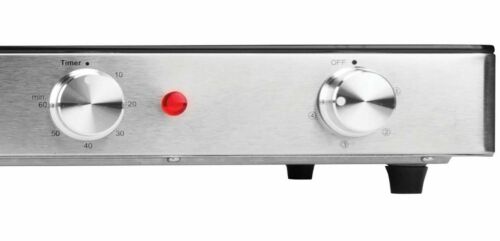 Double Infrared Electric Countertop, 1800-Watt, with Timer, Stainless Steel - Fresh Stock Dated December 2025