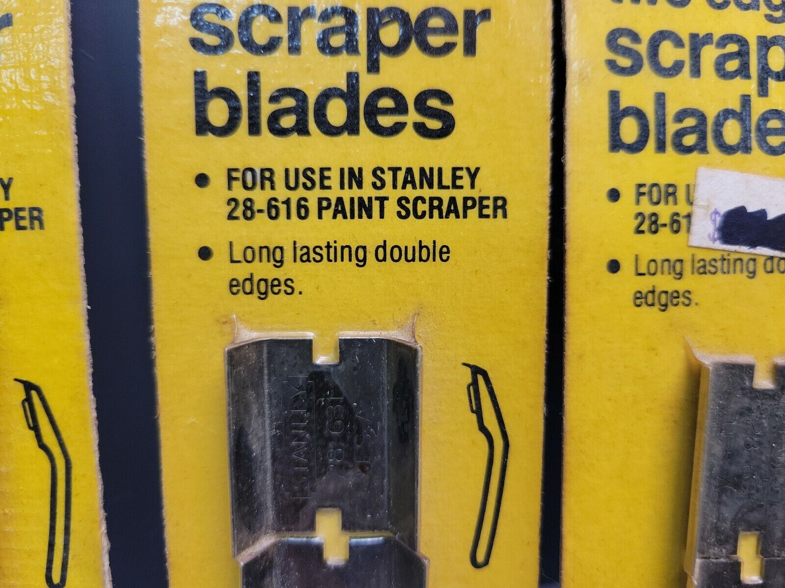 3 Pks Stanley Scraper 1” Wide 2 Edge Blade Cutter 28-631 Fit 28- 616 Scraper USA - Fresh Stock Dated February 2026
