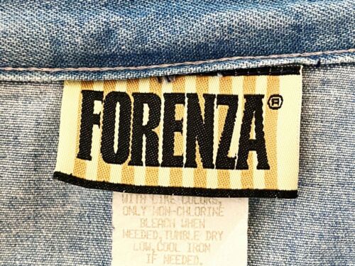 VTG 90'S FORENZA MIDI A-LINE DENIM SKIRT BUTTON FRONT MADE IN USA XS 24.5-25.5