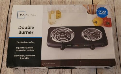 Mainstays Lightweight Portable Double Burner Cooking Stove * FREE SHIPPING * - Fresh Stock Dated February 2026