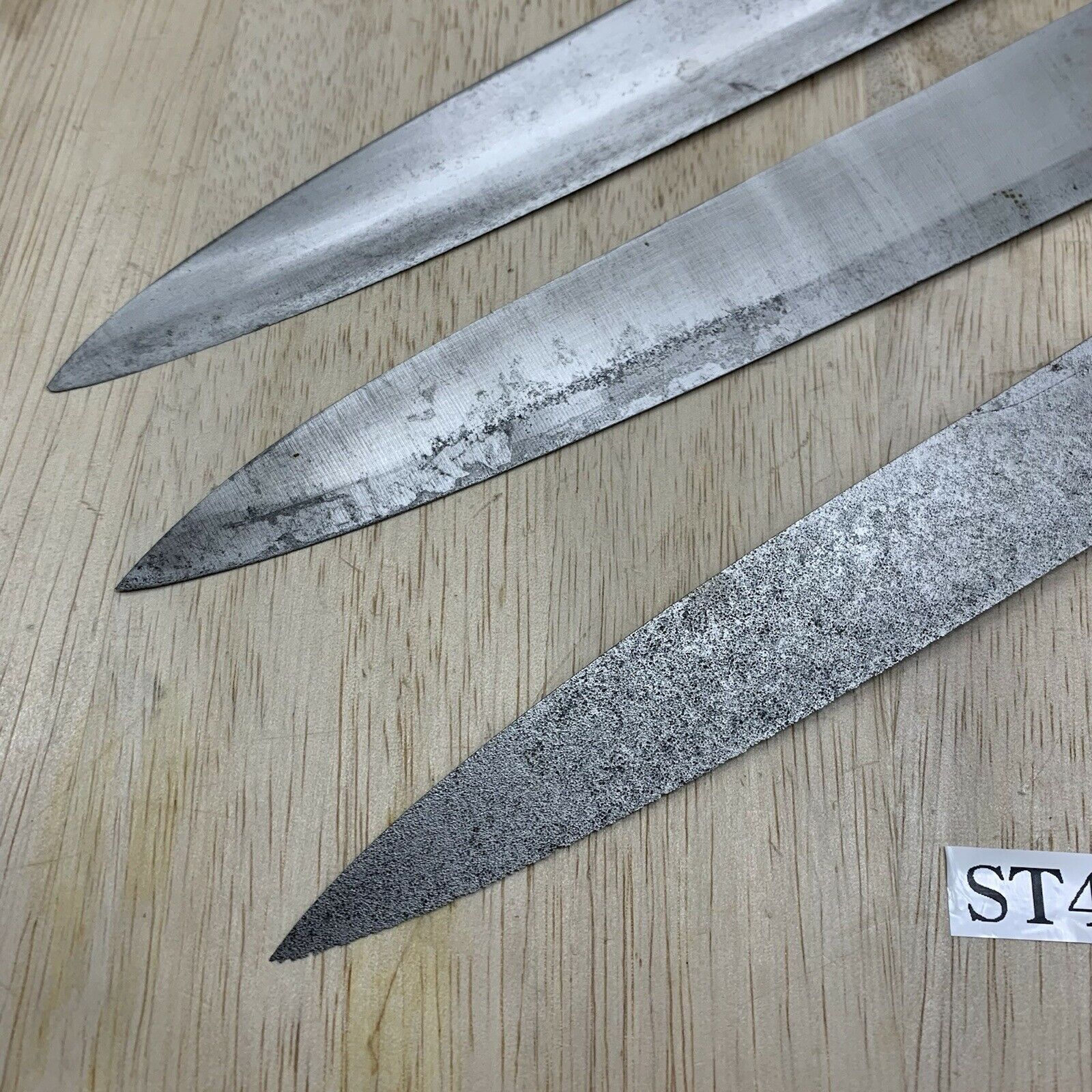 Damaged Lot of three Japanese Chef's Kitchen Knives  From Japan ST499 - Fresh Stock Dated December 2025