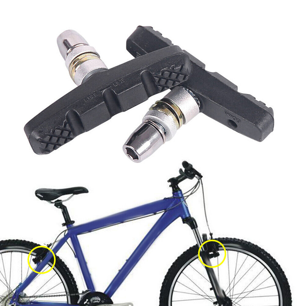 Bicycle Silent Brake Pads Cycling V Brake Holder Shoes Dead Speed Blocks Parts - Fresh Stock Dated February 2026