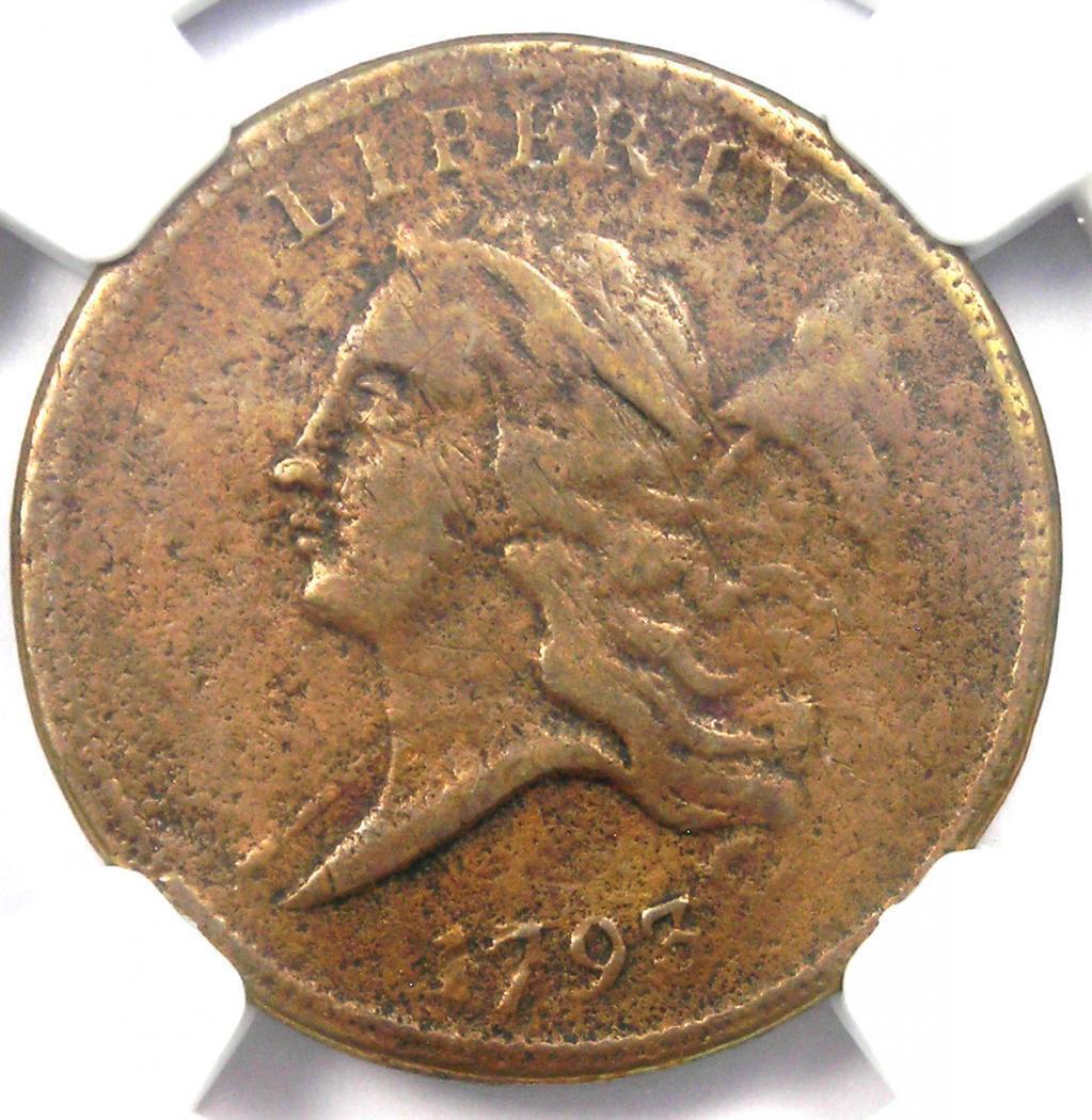 1793 Liberty Cap Flowing Hair Half Cent 1/2C - NGC XF Detail (EF) - Rare Coin! - Fresh Stock Dated February 2026