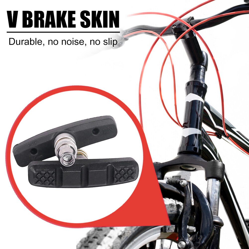Bicycle Silent Brake Pads Cycling V Brake Holder Shoes Dead Speed Blocks Parts - Fresh Stock Dated February 2026