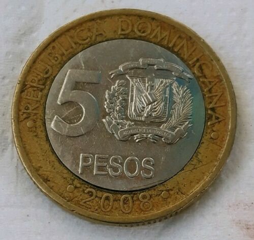 5 Peso 2008 Dominican Repúblic - Fresh Stock Dated December 2025