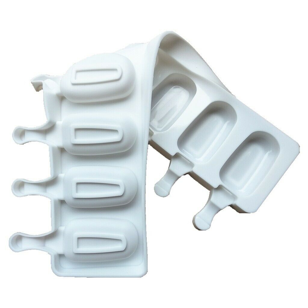 8 Cell Silicone Ice Cream Mold Juice Popsicle Maker Ice Lolly Pop Mould + Sticks - Fresh Stock Dated February 2026