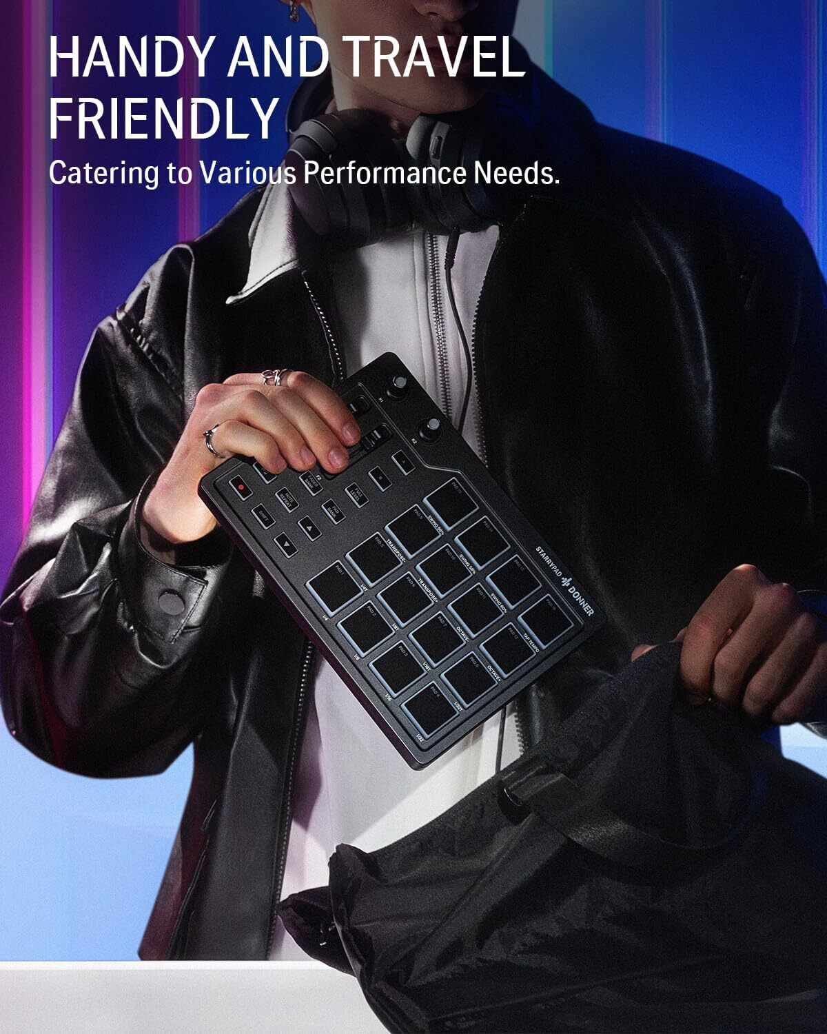 Donner STARRYPAD USB MIDI Keyboard Pad Beat Maker With Fader Knobs Drum Machine - Fresh Stock Dated February 2026