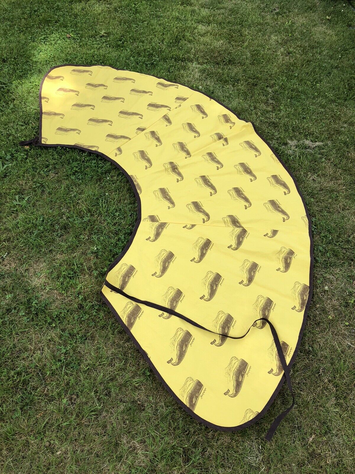 vintage WHALE  Nantucket wrap-around  skirt  yellow & brown 1960s-70s - Fresh Stock Dated March 2026