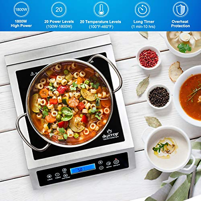Duxtop Professional Portable Induction Cooktop, Portable, Silver/Black - Fresh Stock Dated February 2026