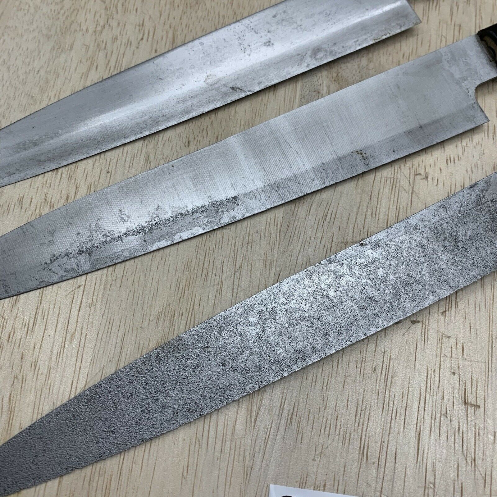 Damaged Lot of three Japanese Chef's Kitchen Knives  From Japan ST499 - Fresh Stock Dated December 2025