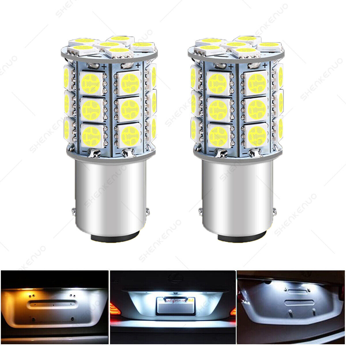 For Suzuki GSX1300R SFV650 - 2X 12821 1156 White LED License Plate Light Bulbs - Fresh Stock Dated February 2026
