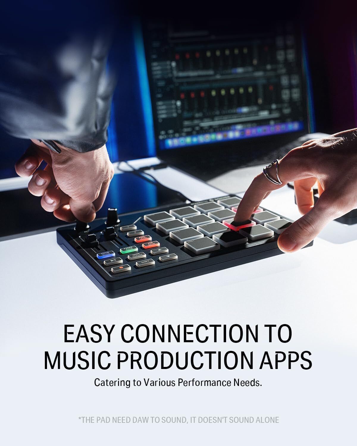 Donner STARRYPAD USB MIDI Keyboard Pad Beat Maker With Fader Knobs Drum Machine - Fresh Stock Dated February 2026