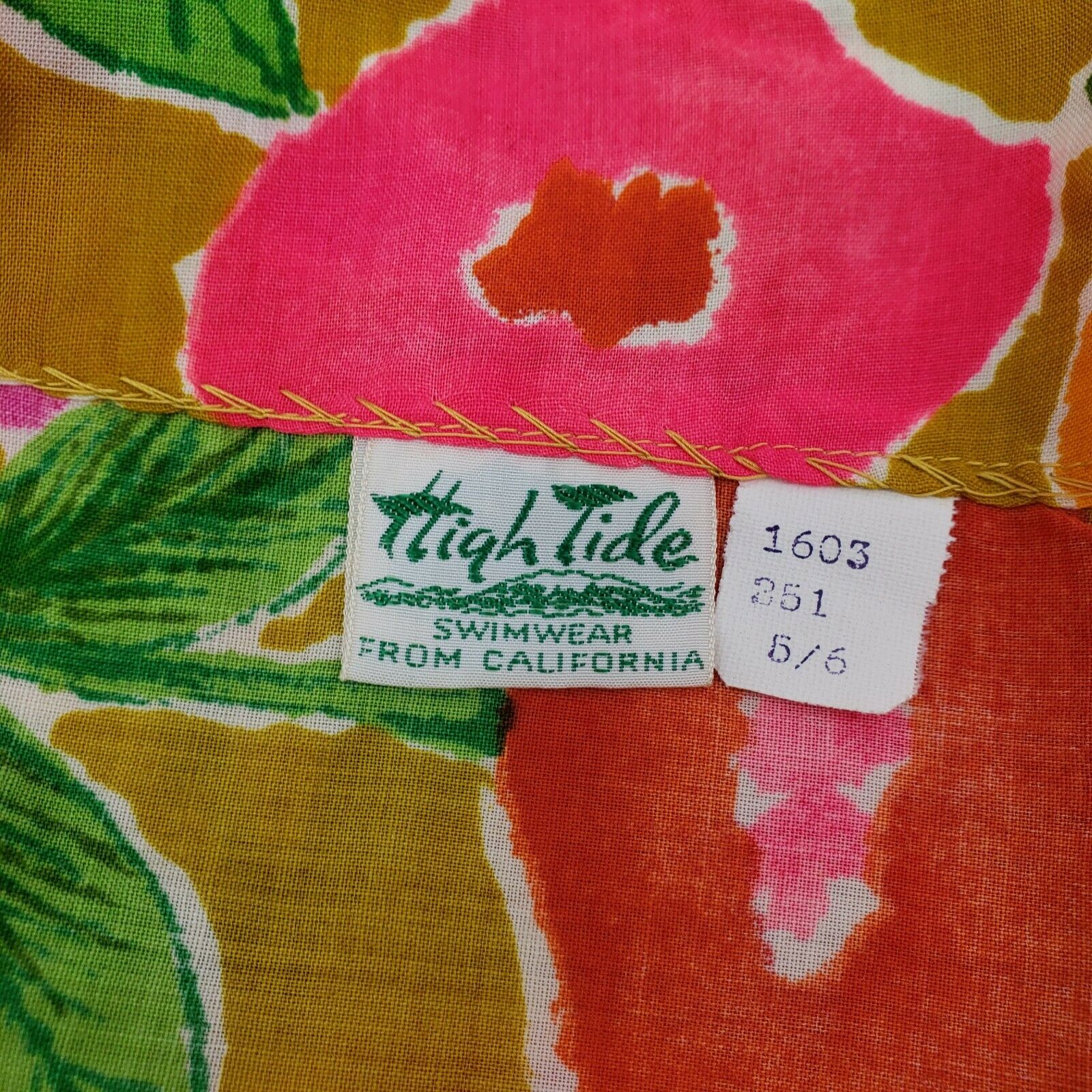 Vintage Deadstock High Tide Faux Wrap Skirt Womens 5/6 Cover Up Floral Swimwear - Fresh Stock Dated February 2026