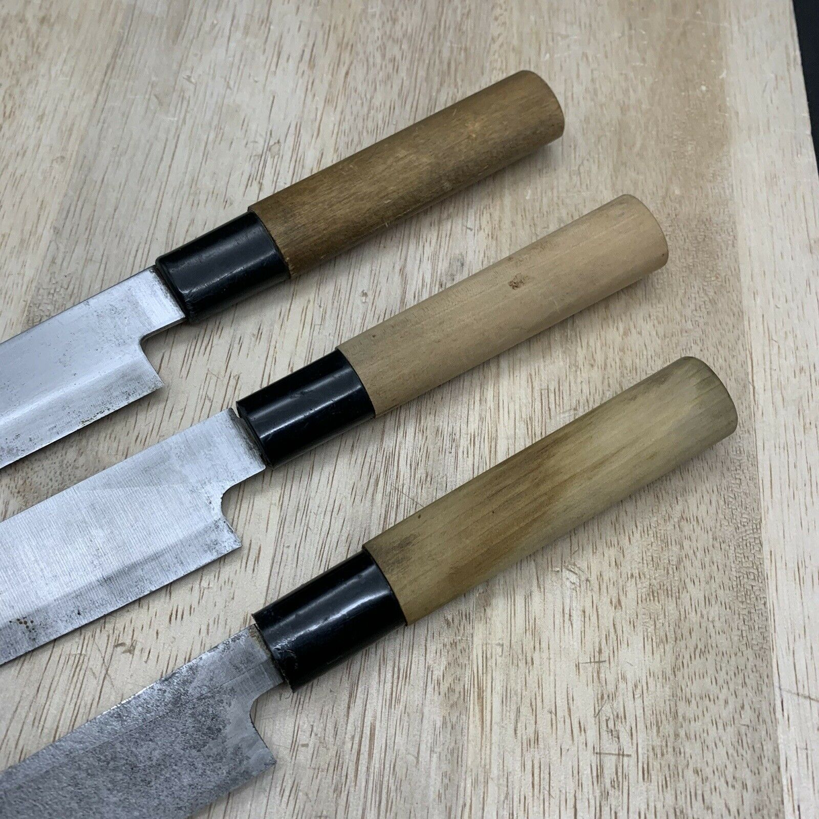 Damaged Lot of three Japanese Chef's Kitchen Knives  From Japan ST499 - Fresh Stock Dated December 2025
