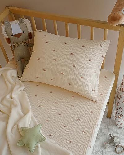 Toddler Pillow with Muslin Cotton Pillowcase, 13x18 Kids Pillows for Sleeping... - Fresh Stock Dated February 2026