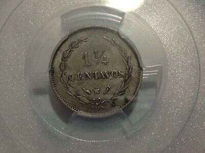 1888 PCGS AU50 Dominican Republic 1-1/4 Centavos . - Fresh Stock Dated February 2026