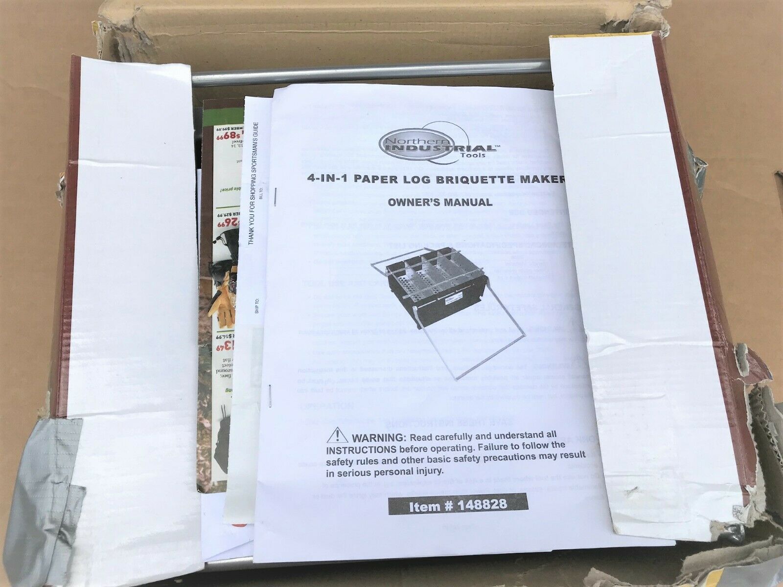 Northern Industrial Tools Paper Log Briquette Maker #148828 4-in-1 Eco-Smart NIB - Fresh Stock Dated December 2025