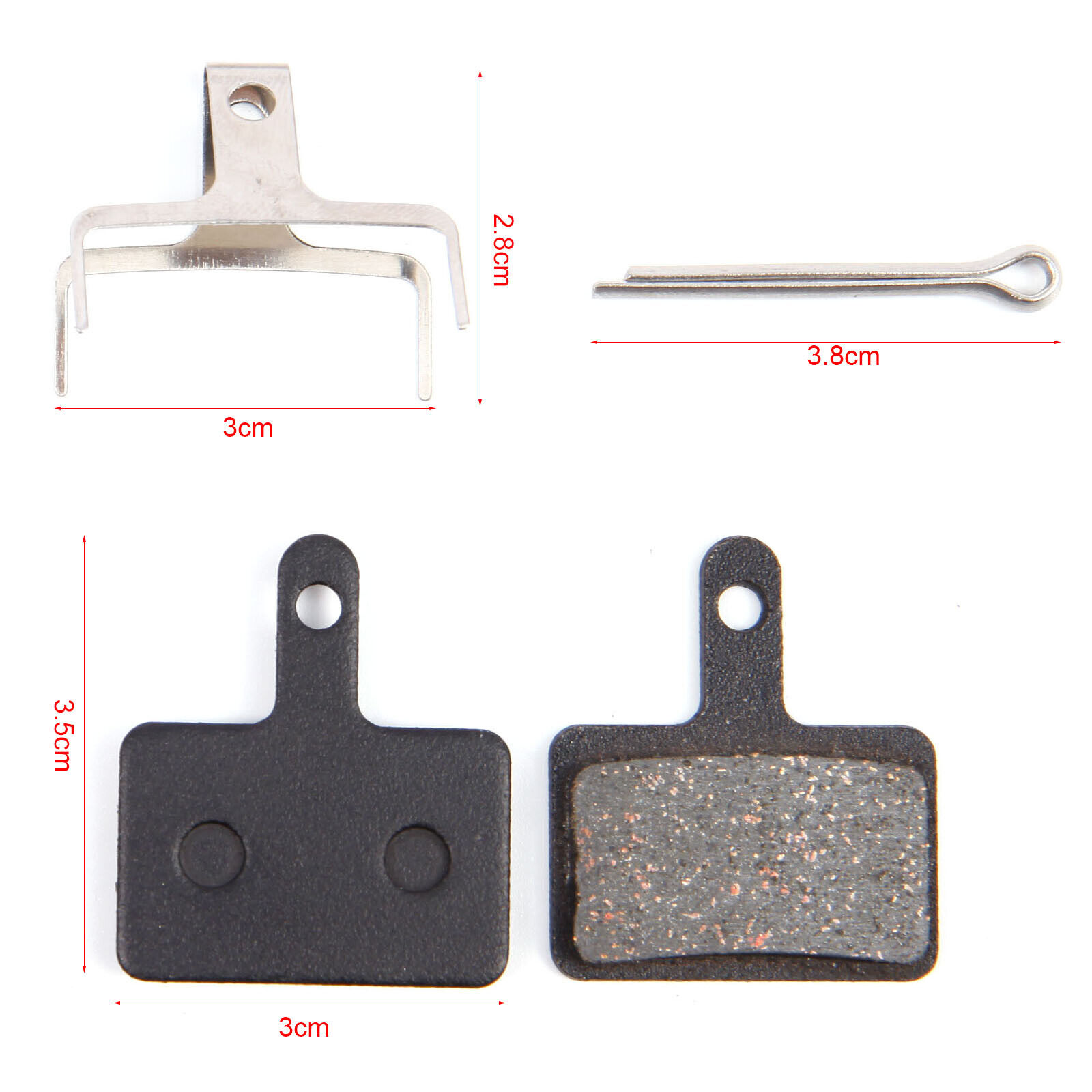 Fit for Shimano B01S Resin Bicycle Semi-Metal Mountain Bike 4 Pairs Brake Pads - Fresh Stock Dated February 2026