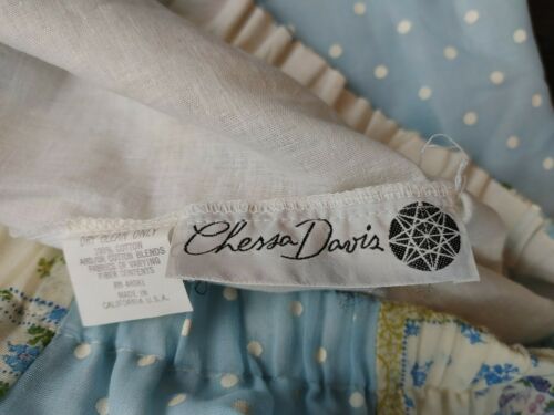 Vintage 70s boho hippie Chessa Davis Dotted Floral Maxi Skirt and Shirt Size Med - Fresh Stock Dated December 2025
