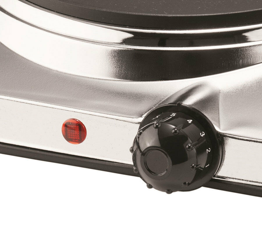 BRAND NEW Brentwood TS-372 Electric Twin Burner - Chrome, Stainless Steel - Fresh Stock Dated December 2025