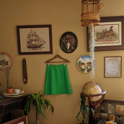 vintage 60s mod floral applique mini skirt - Fresh Stock Dated December 2025