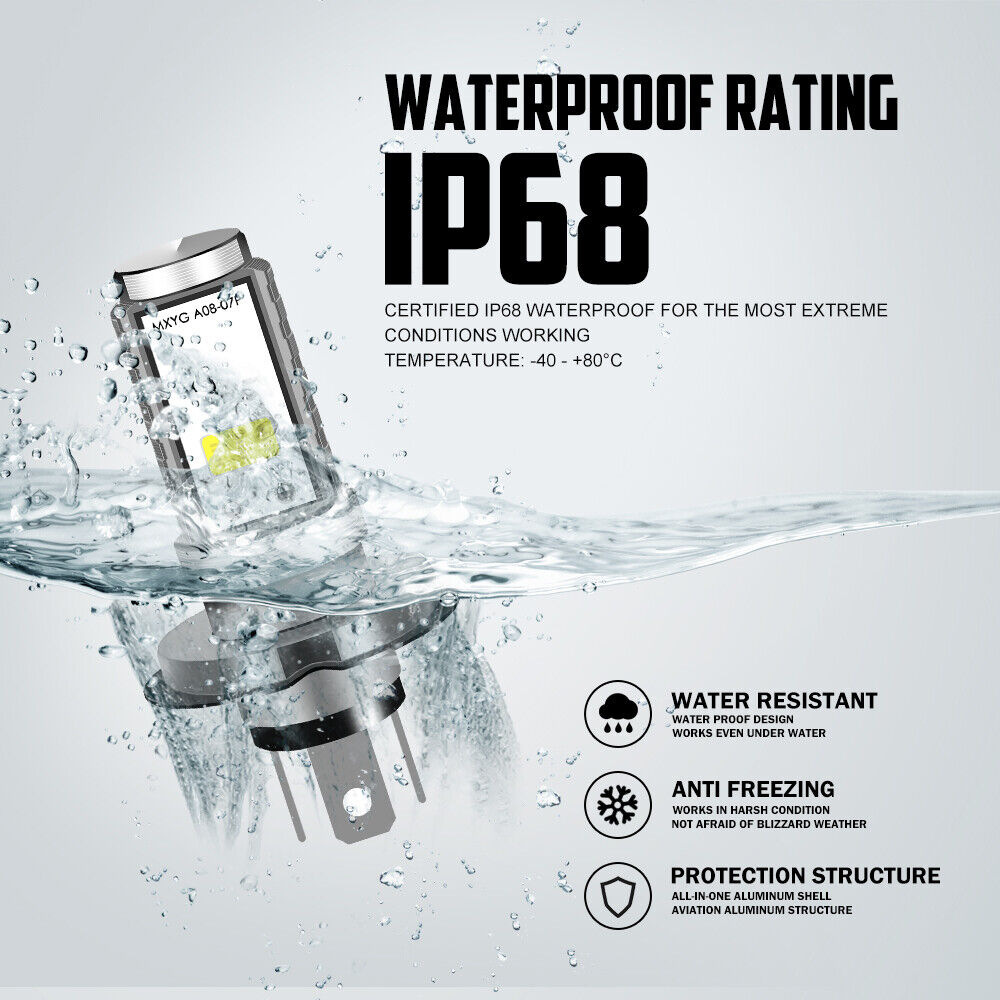 H4 9003 LED Motorcycle Headlight Bulb High Low Dual Beam 6500K White High Power - Fresh Stock Dated February 2026