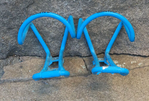 Pair RARE Vintage RALEIGH Alloy SKY BLUE Water Bottle Cages PORTE-BIDON - Fresh Stock Dated December 2025