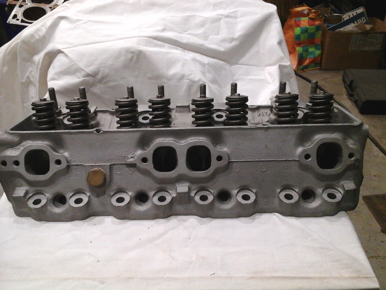 Pair GM Chevrolet SBC Vintage Aluminum Cylinder Heads - Fresh Stock Dated February 2026