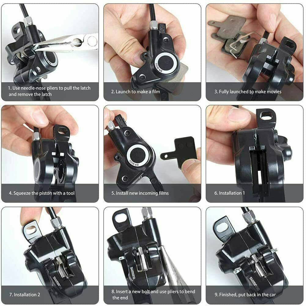 Fit for Shimano B01S Resin Bicycle Semi-Metal Mountain Bike 4 Pairs Brake Pads - Fresh Stock Dated February 2026