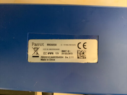 Parrot MKI9200 ADVANCED HANDS FREE MUSIC SYSTEM W/BLUETOOTH WIRELESS TECHNOLOGY - Fresh Stock Dated December 2025