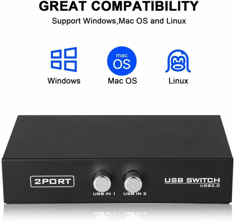 EEEKit Bundle for Printer Switch,2 Port USB 2.0 Manual Scanner... - Fresh Stock Dated February 2026