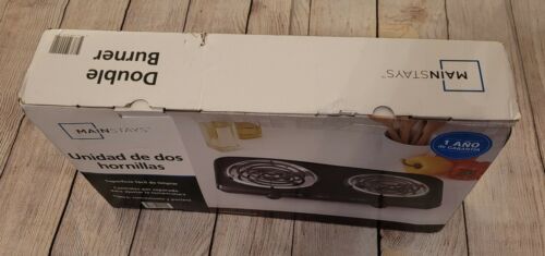 Mainstays Lightweight Portable Double Burner Cooking Stove * FREE SHIPPING * - Fresh Stock Dated February 2026