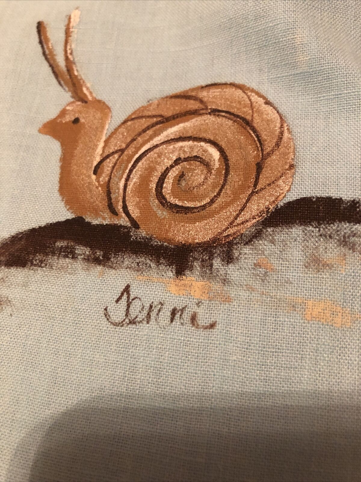 Vintage 70s Aqua Blue Cotton Wrap Skirt Hand Painted Snails Crab Midi Boho M - Fresh Stock Dated December 2025