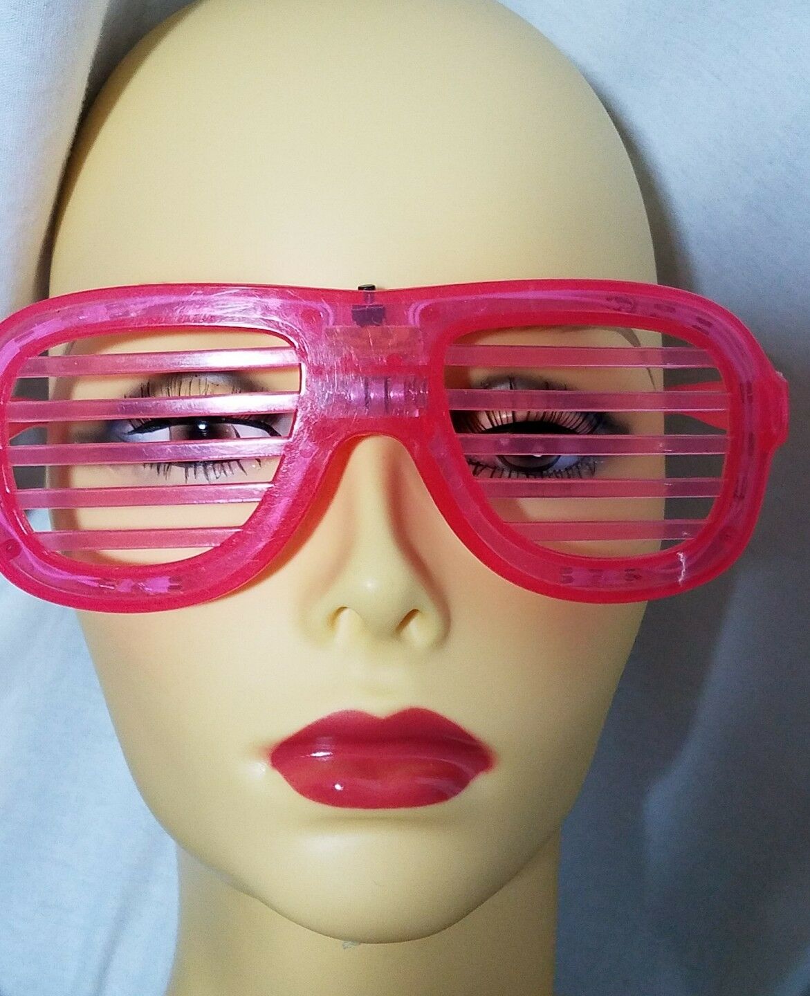 Pink Plastic Disco Light Up Glasses Three Settings Fun - Fresh Stock Dated February 2026