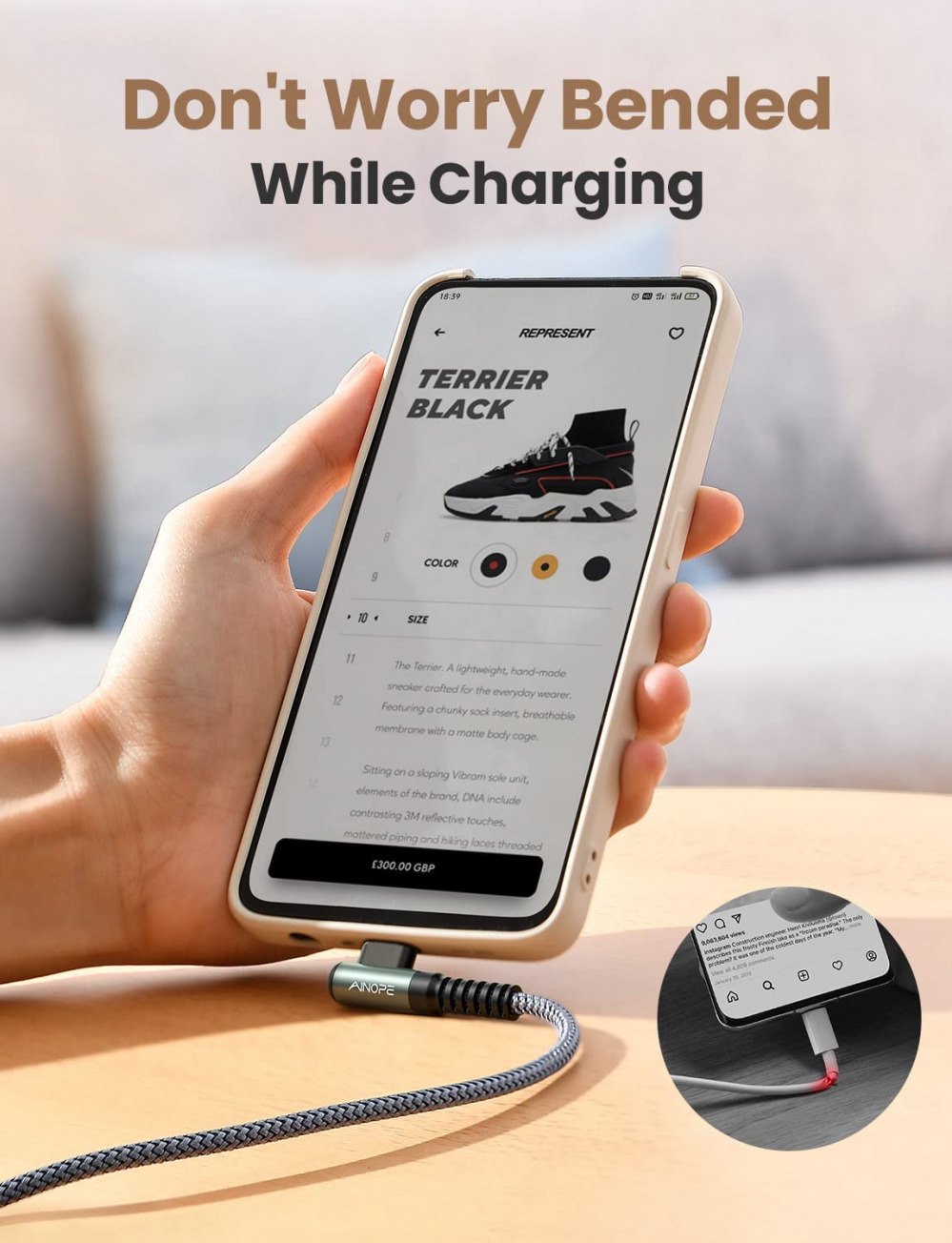 USB C Cable 4-Pack [10/6.6/3.3/3.3ft] 3.1A Type C 10/6.6/3.3/3.3FT, Grey - Fresh Stock Dated February 2026