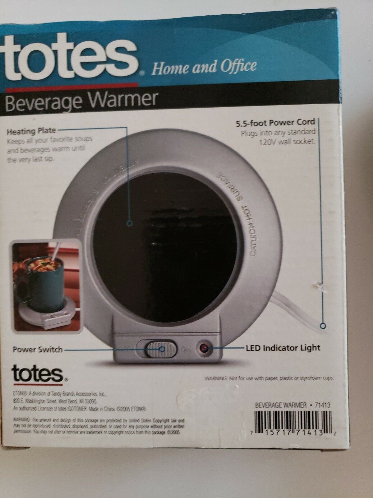 New TOTES Beverage -Soups - Candel Warmer for Home - Office - Dorm... - Fresh Stock Dated February 2026