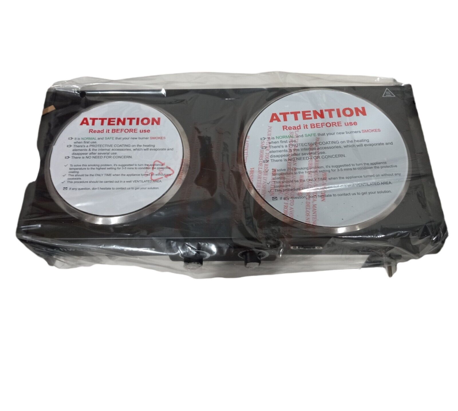 Electric Stove Double Infrared Ceramic Hot Plate For Cooking Two Control Cooktop - Fresh Stock Dated February 2026