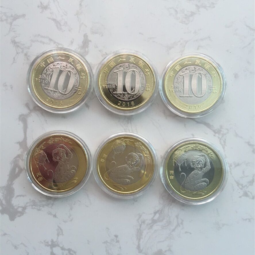 One Roll (40 Pcs) of China 2016 Lunar Series - Monkey Bi-metallic Coins - Fresh Stock Dated February 2026
