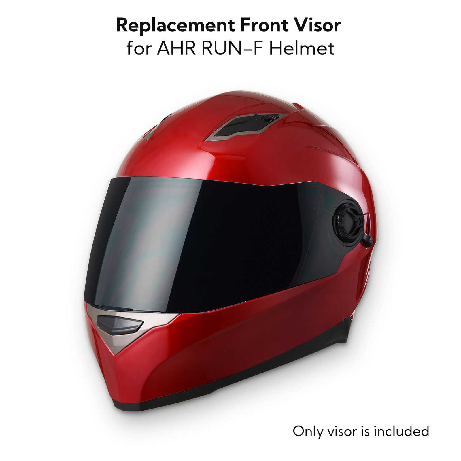 AHR RUN-F Replacement Motorcycle Helmet Face Shield Front Visor PC - Fresh Stock Dated February 2026