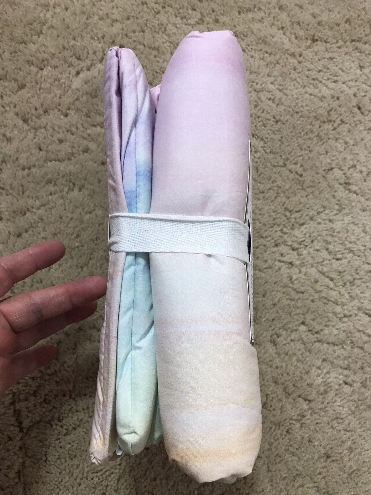 One Pottery Barn Teen Standard Pillow Sham Watercolor Rainbow Ombre Pastel NEW - Fresh Stock Dated February 2026