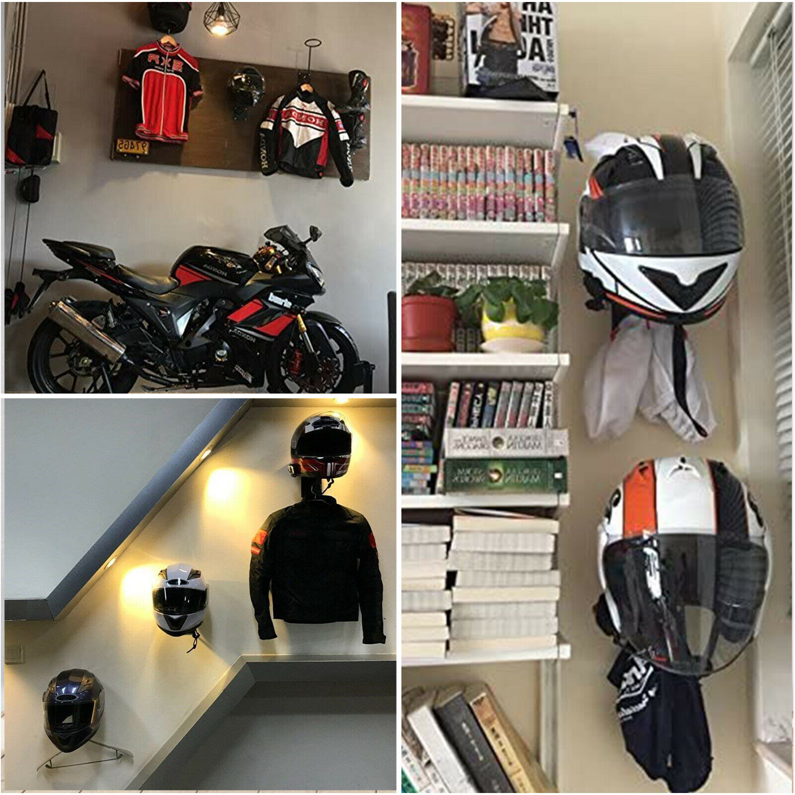 ILM Motorcycle Helmet Holder Hanger Rack Jacket Hooks Motor Parts Christmas Gift - Fresh Stock Dated February 2026